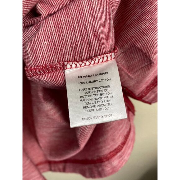 LINKSOUL Men's Polo Shirt Size XL Red Short sleeve Golf Performance Cotton - Picture 4 of 13